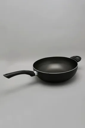 Black Aluminum Nonstick Wok Pan (26cm)