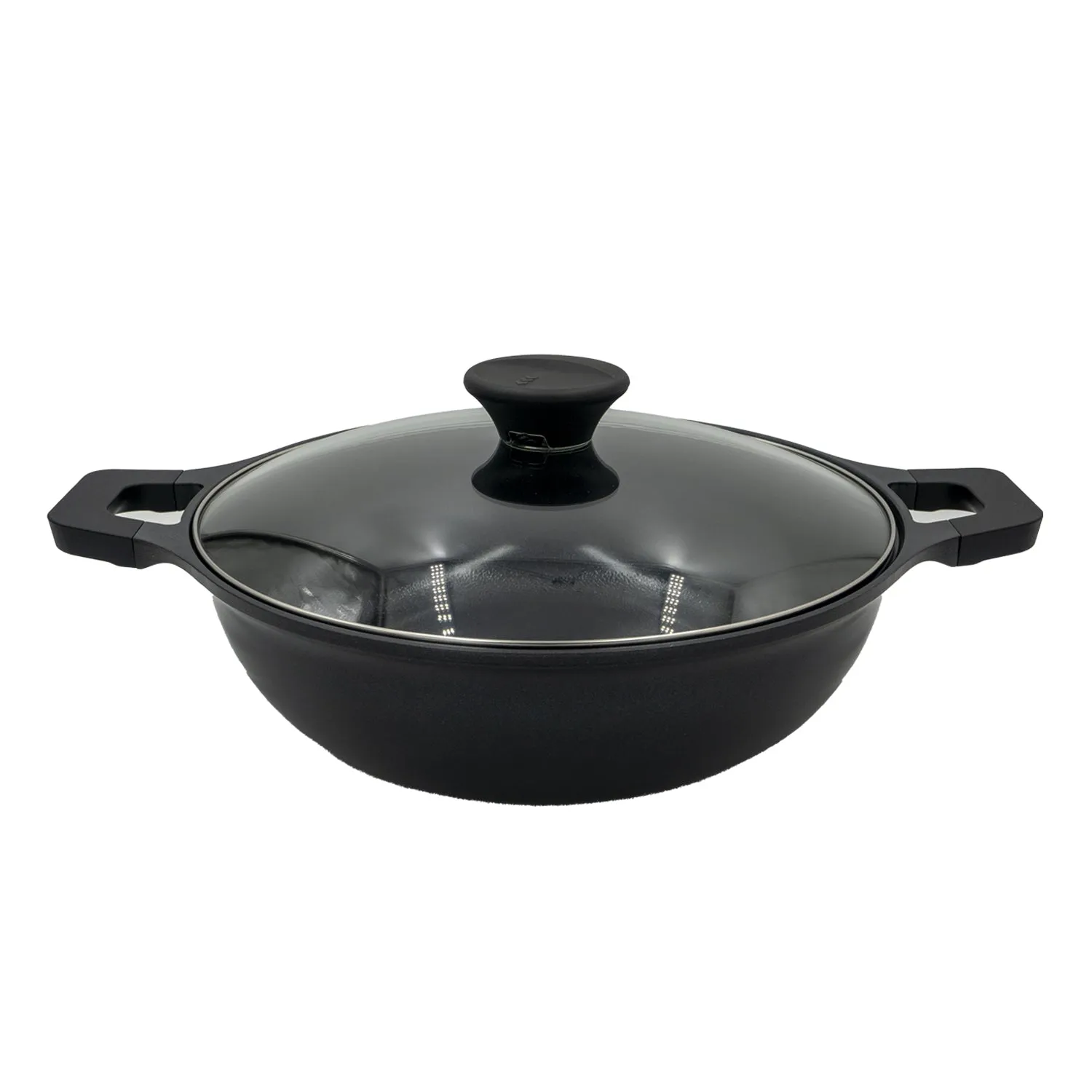 Bodner IH Jumbo Wok 32cm with 2 Handles (KG964011) (Black)