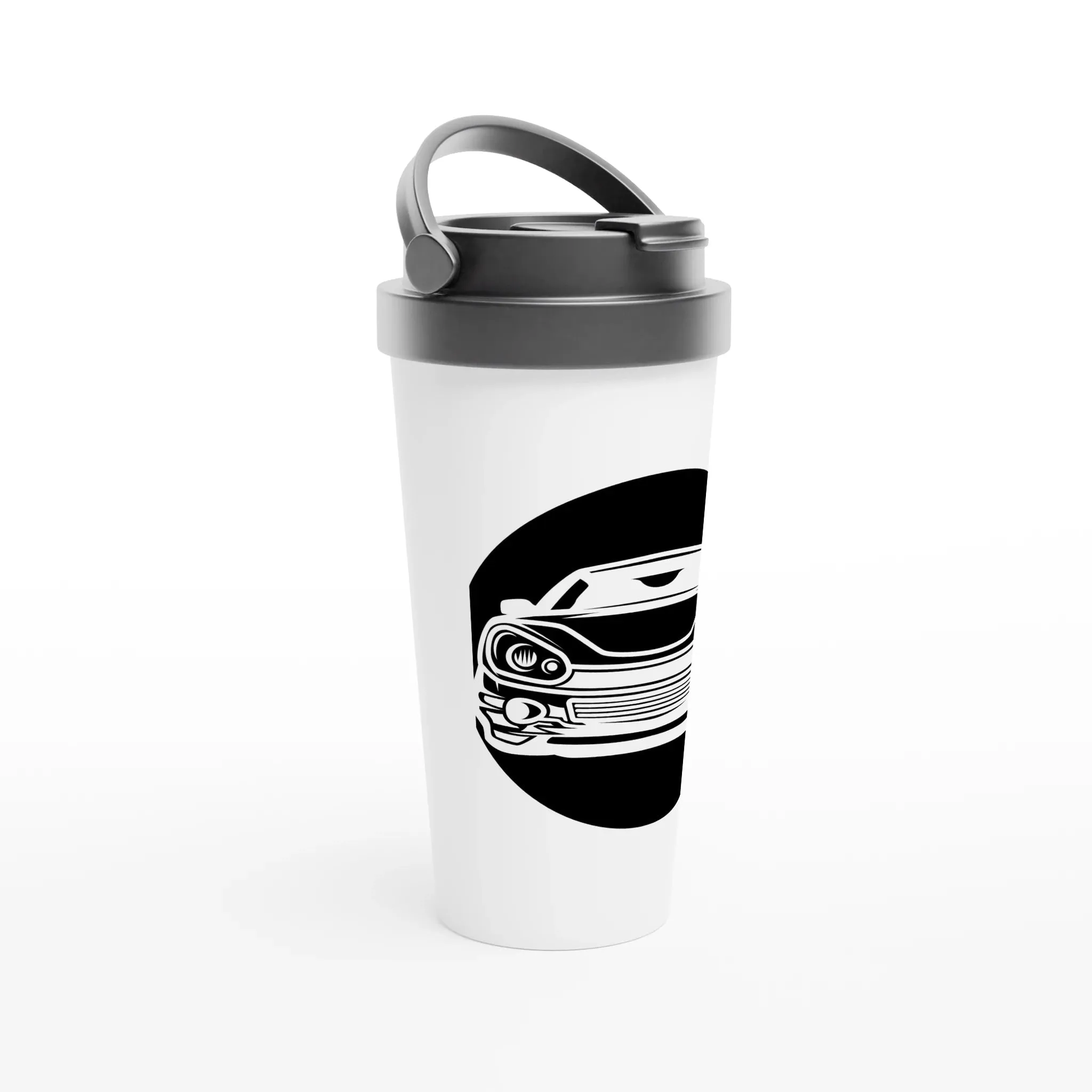 Bold Auto Design Travel Mug for Car Enthusiasts"