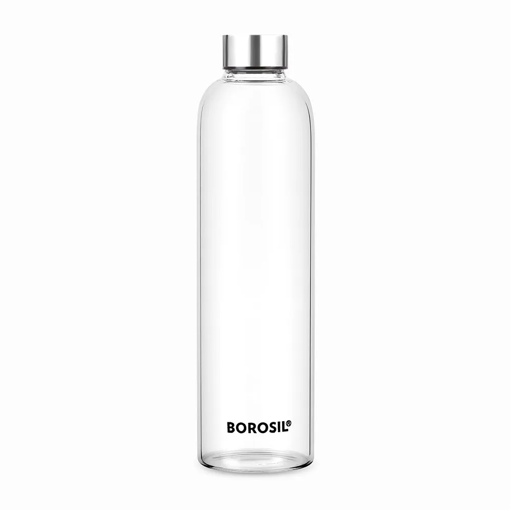 Borosil Crysto Glass Bottle - SS Lid