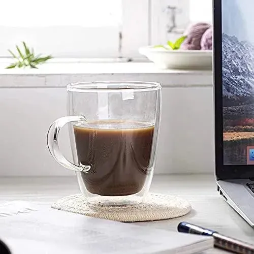 Borosilicate Glass Double Wall Tea Cup | 360 ml