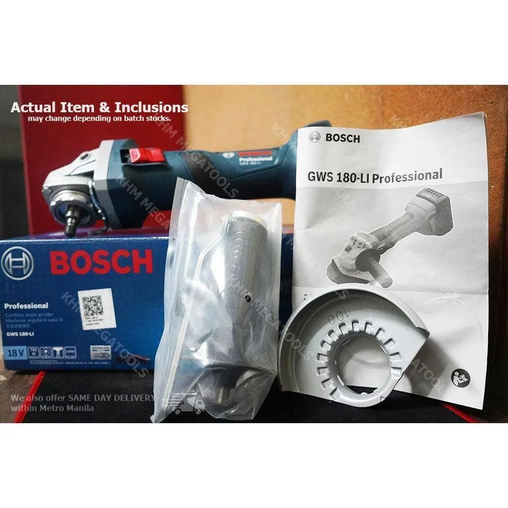 Bosch GWS 180-Li Cordless Brushless Angle Grinder 4" (100mm) 18V [Bare]