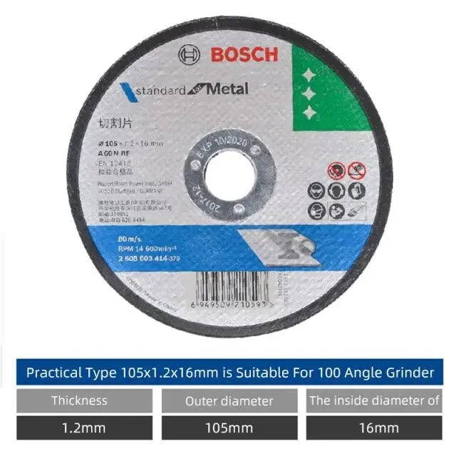 BOSCH- Metal Cutting Blades For 100mm Angle Grinder Metal Cutting| 5 to 25PCS Optional