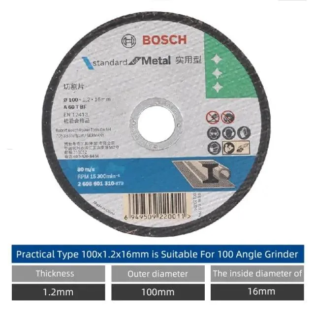 BOSCH- Metal Cutting Blades For 100mm Angle Grinder Metal Cutting| 5 to 25PCS Optional