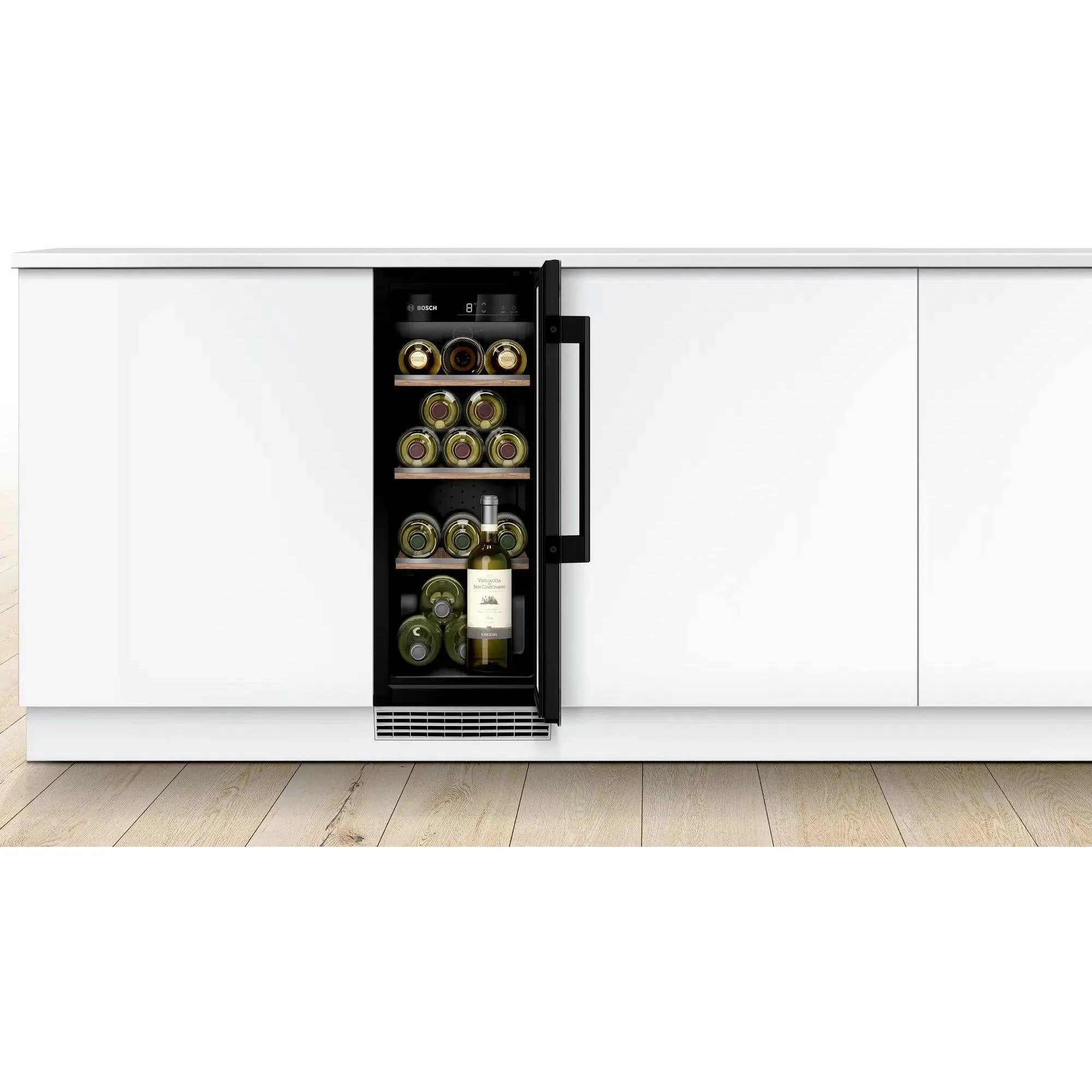 Bosch Serie 6 58L Built-Under Wine Cooler - Black | KUW20VHF0G