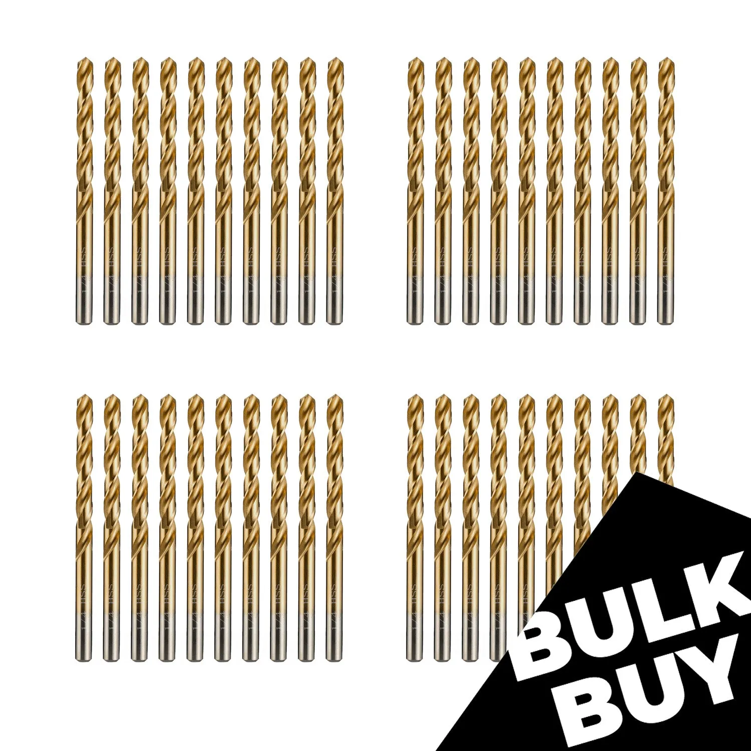 [Bulk Buy] Titanium Drill Bit Set for Metal, Steel, Wood, Plastic, Aluminum Alloy