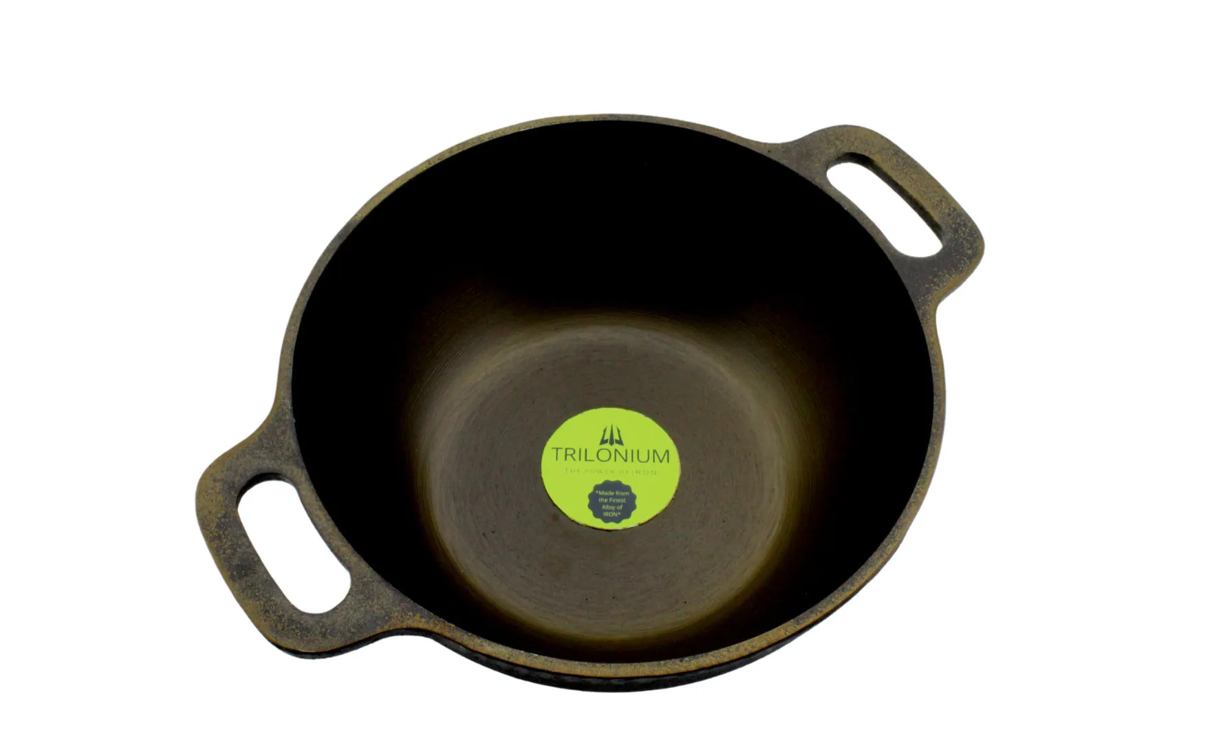 Cast Iron Kadai | Machined Smooth | 10 Inches | 2.54 Kgs | ButterMold