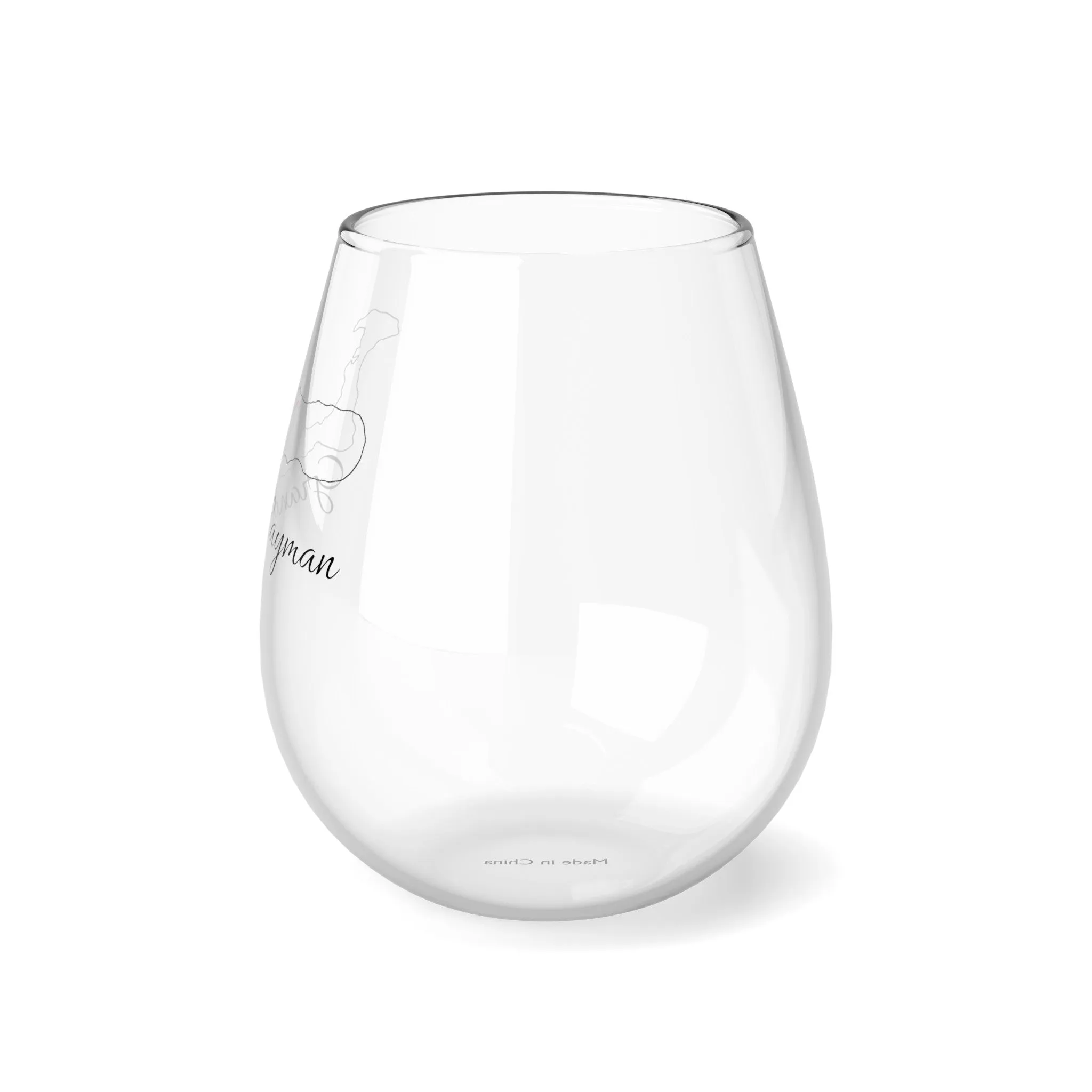 Cayman Love - Stemless Wine Glass, 11.75oz