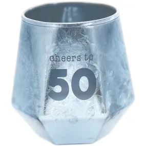 Cheers to 50 3 oz Geometric Shot Glass