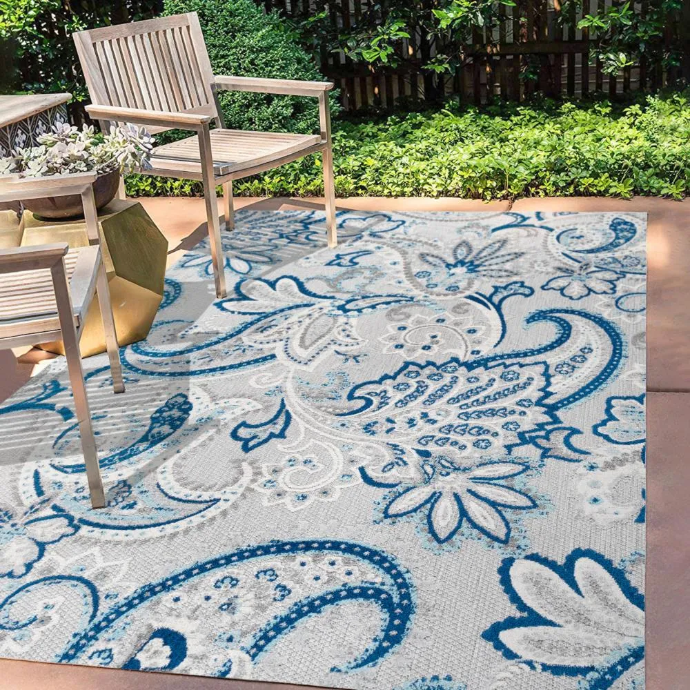 Christchurch Gordes Paisley High-Low Indoor/Outdoor Area Rug