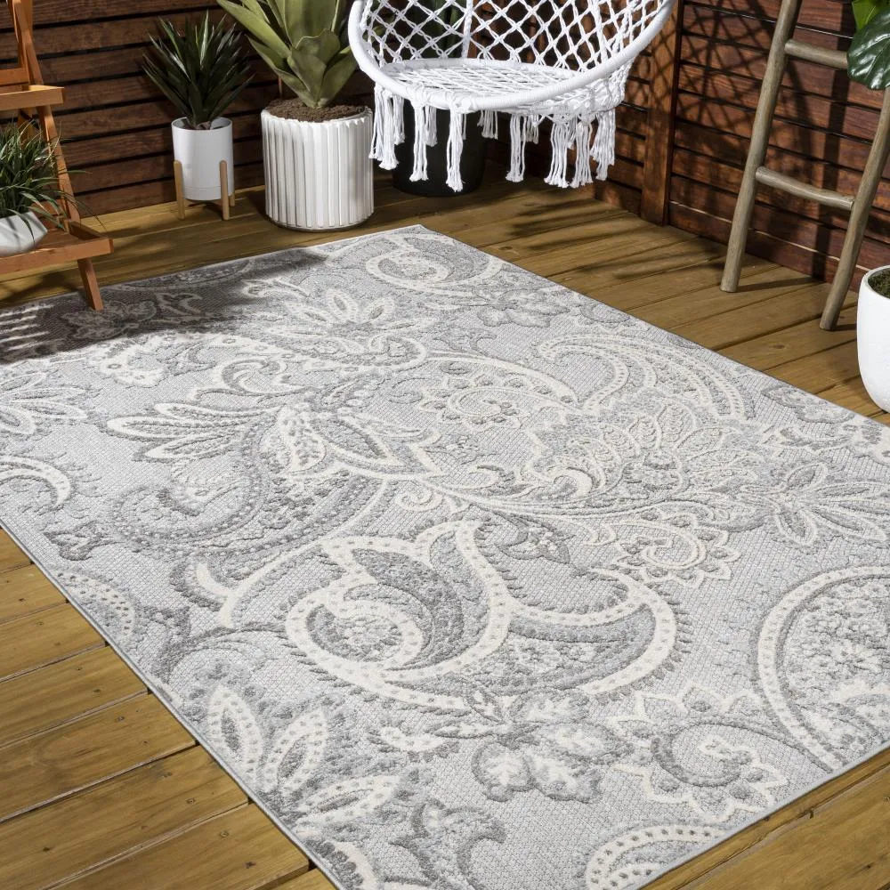 Christchurch Gordes Paisley High-Low Indoor/Outdoor Area Rug