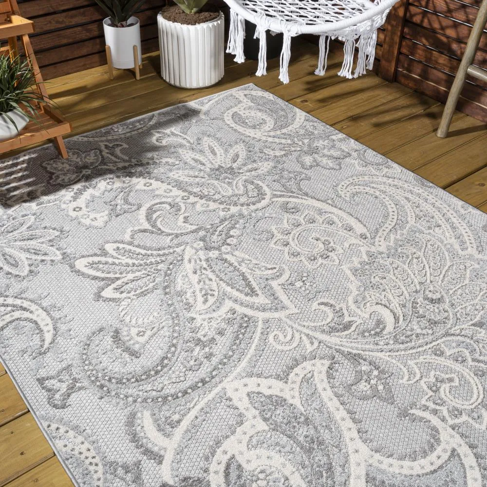 Christchurch Gordes Paisley High-Low Indoor/Outdoor Area Rug