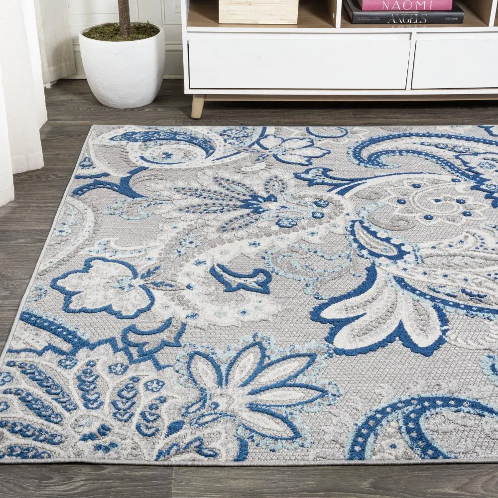 Christchurch Gordes Paisley High-Low Indoor/Outdoor Area Rug