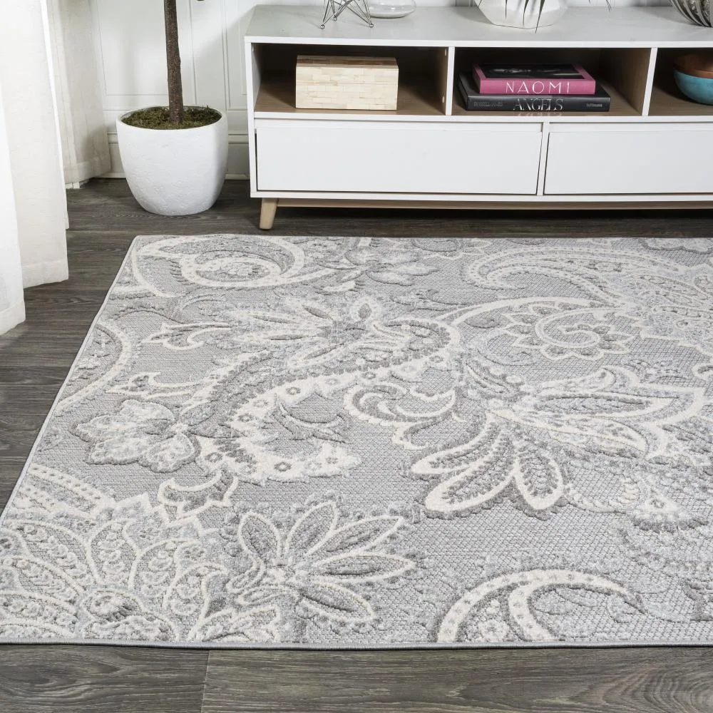 Christchurch Gordes Paisley High-Low Indoor/Outdoor Area Rug