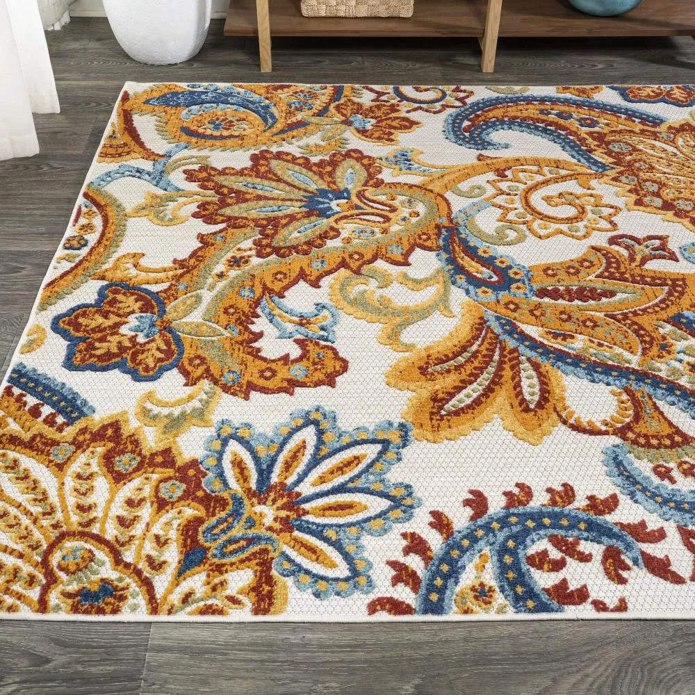 Christchurch Gordes Paisley High-Low Indoor/Outdoor Area Rug