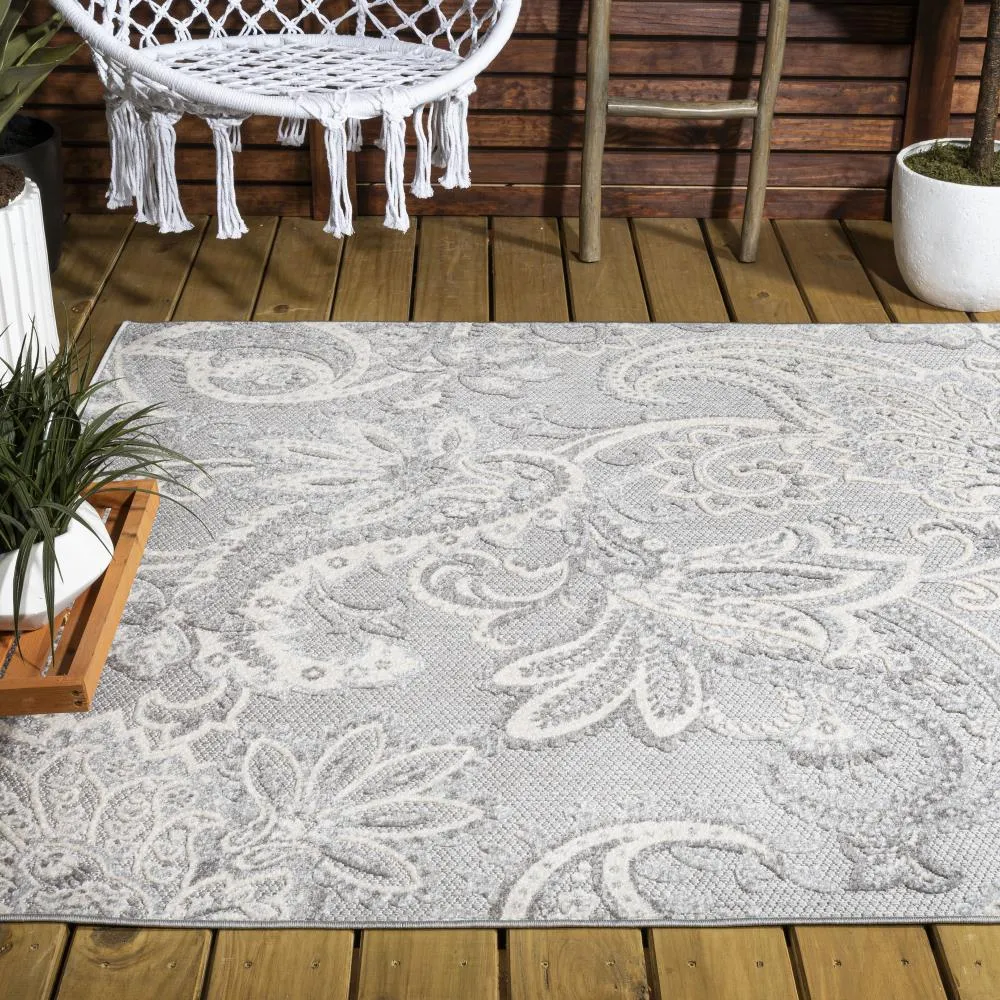 Christchurch Gordes Paisley High-Low Indoor/Outdoor Area Rug