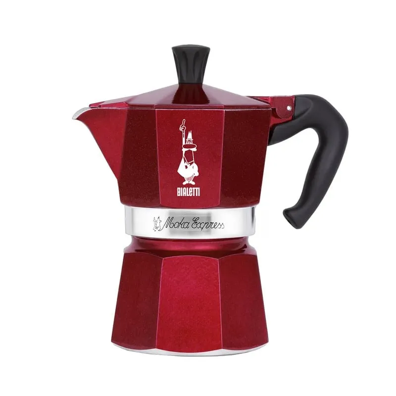 Coffee Maker Bialetti Deco Glamour Moka Express 3Tz Red