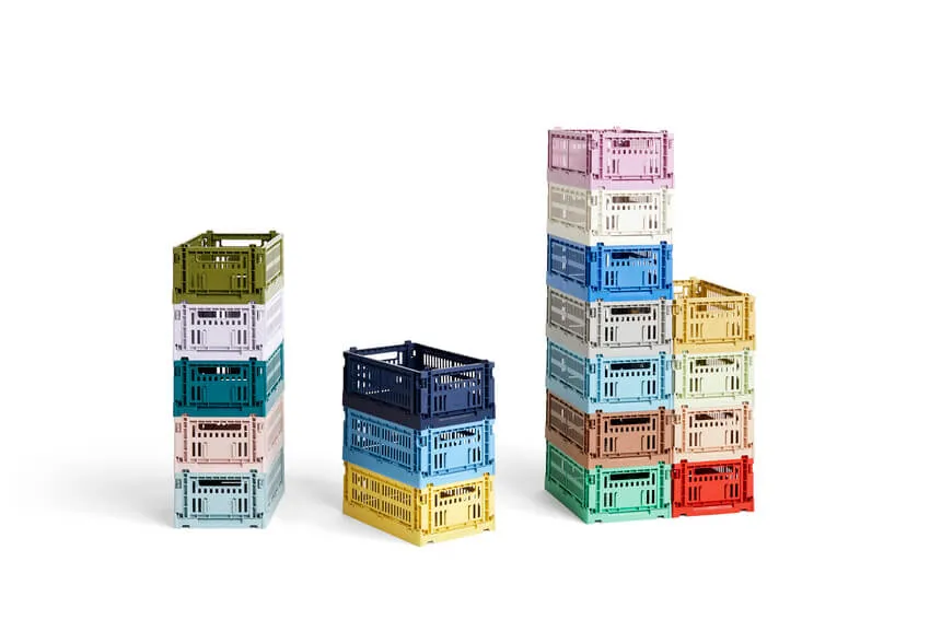 Colour Crate - Collapsible | Small | Various Colours | 100% Recycled Plastic | by HAY