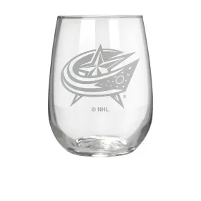 Columbus Blue Jackets 17 oz. Stemless Wine Glass