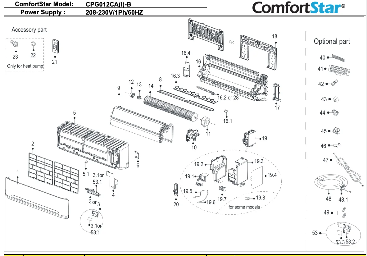 ComfortStar CPG012CAI Series Mini Split Ductless Filter - 2 Pack