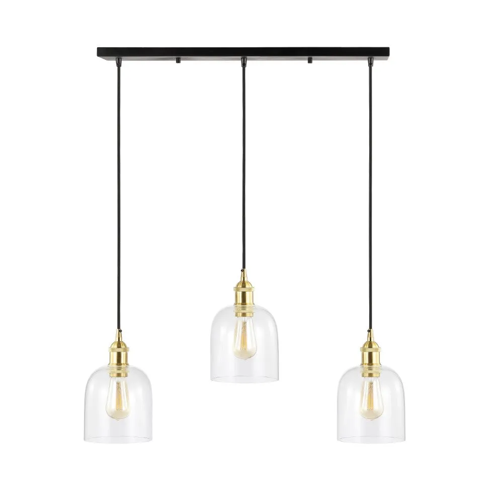 Cooper 25.5"  Farmhouse Contemporary Glass Linear LED Pendant