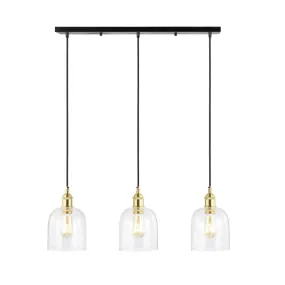 Cooper 25.5"  Farmhouse Contemporary Glass Linear LED Pendant