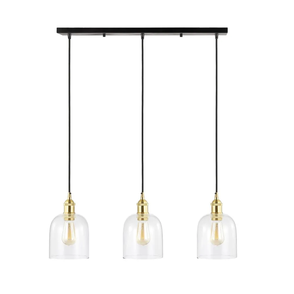 Cooper 25.5"  Farmhouse Contemporary Glass Linear LED Pendant