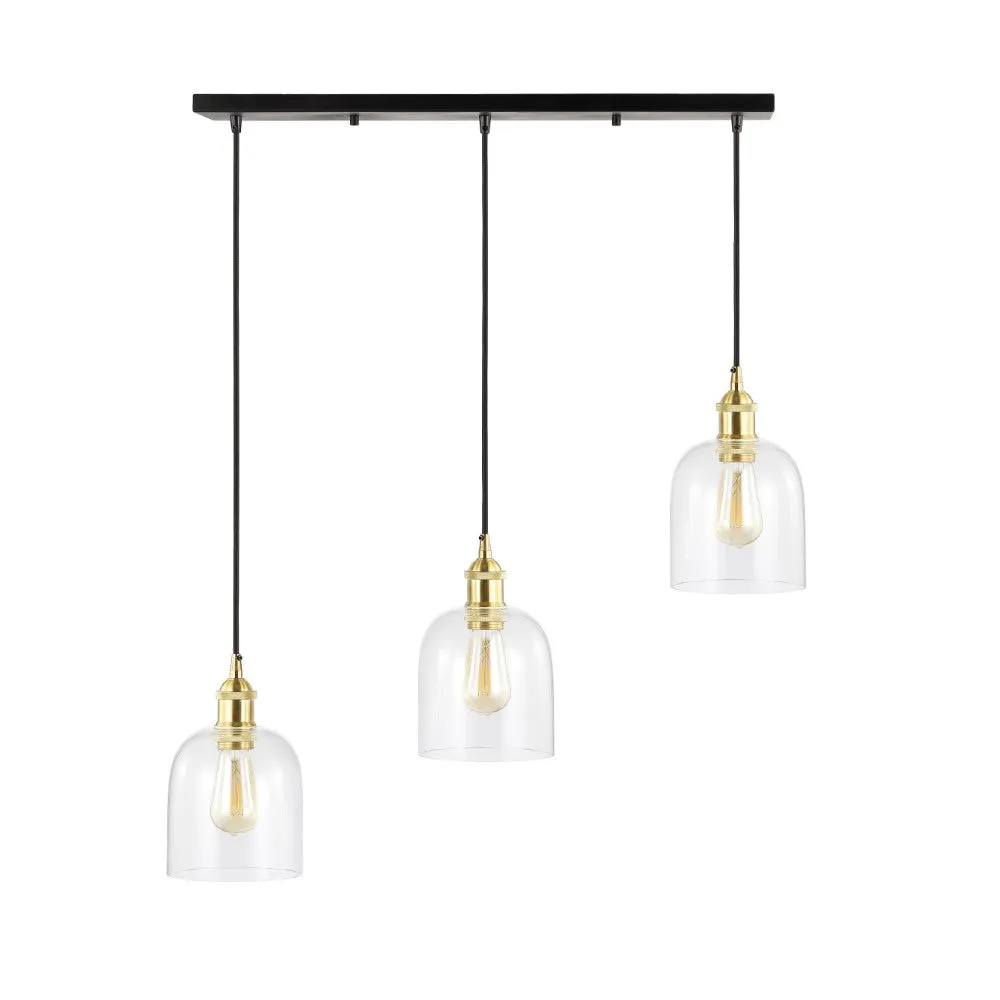 Cooper 25.5"  Farmhouse Contemporary Glass Linear LED Pendant