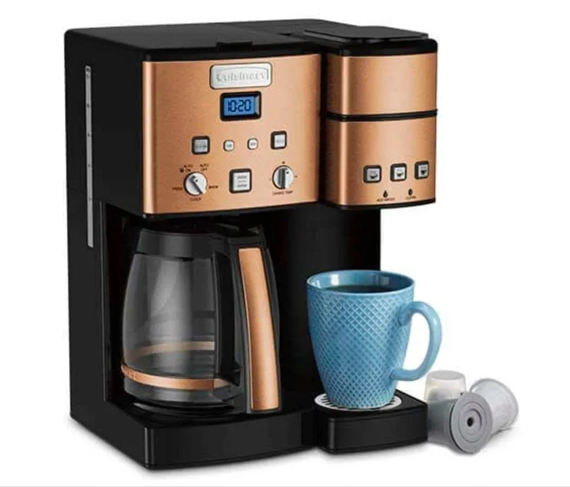 Cuisinart 12 Cup Single Serve Brewer and Coffeemaker, Copper ? Certified Refurbished