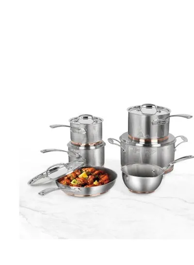 Cuisinart Elite Collection 11- Piece Stainless Steel Copper Band Cookware Set