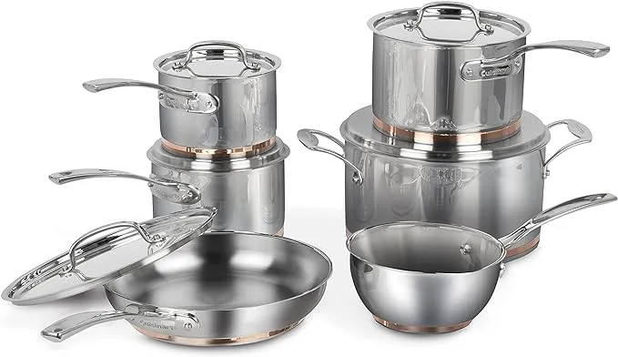 Cuisinart Elite Collection 11- Piece Stainless Steel Copper Band Cookware Set