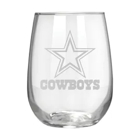 Dallas Cowboys 17 oz. Stemless Wine Glass