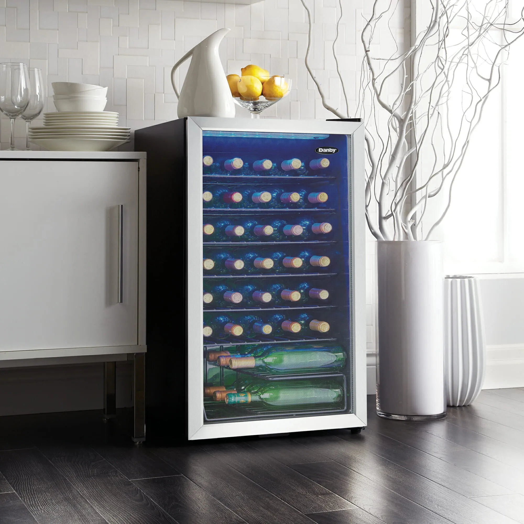 Danby - 17.5 Inch 36 Bottles cu. ft Wine Fridge Refrigerator in Stainless - DWC036A1BSSDB-6