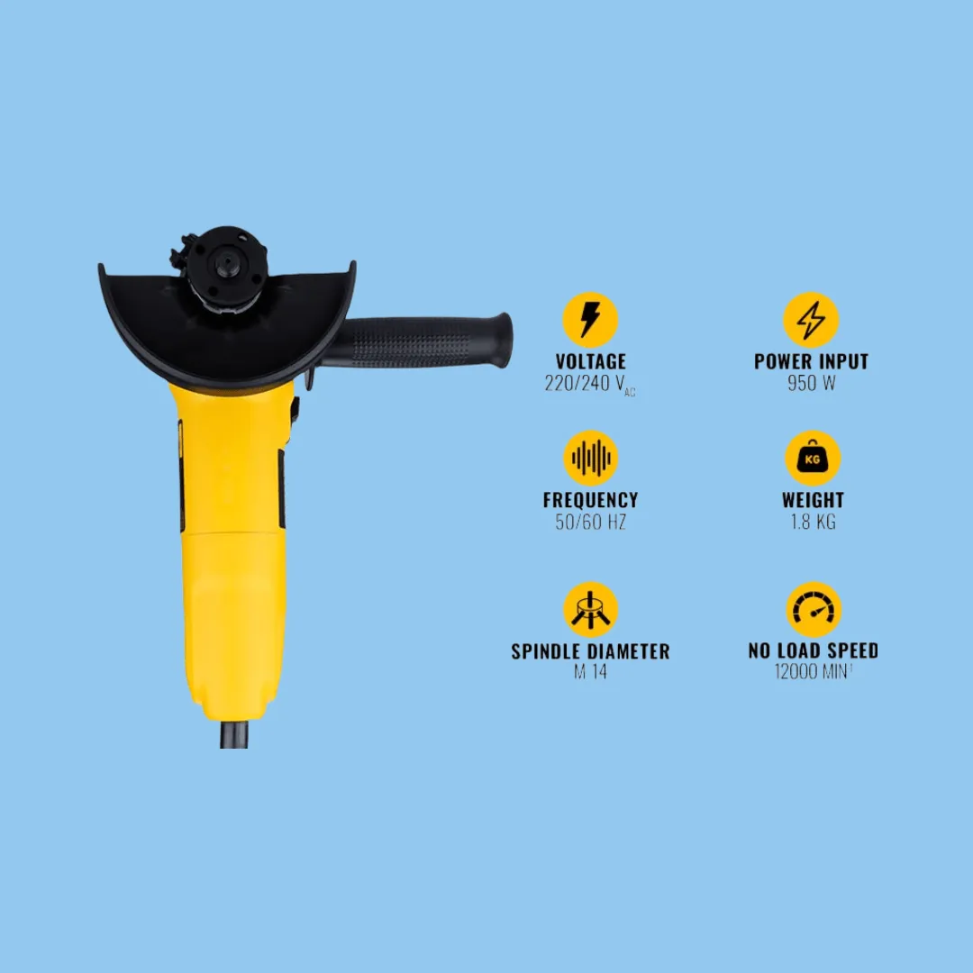 DeWalt 1700W slider switch 125mm small angle grinder with Brushless motor