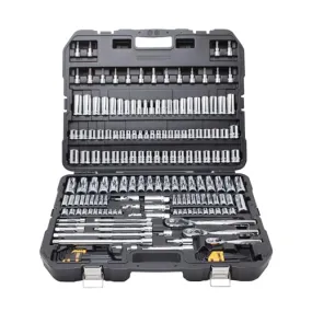 DEWALT Mechanics Tool Set, SAE and Metric, 1/2, 1/4, 3/8 Drive Sizes, 192-Piece, Chrome Vanadium Steel, (DWMT75049)