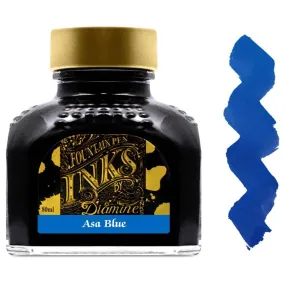 Diamine Fountain Pen Ink Bottle - 80 ml Asa Blue | 7078