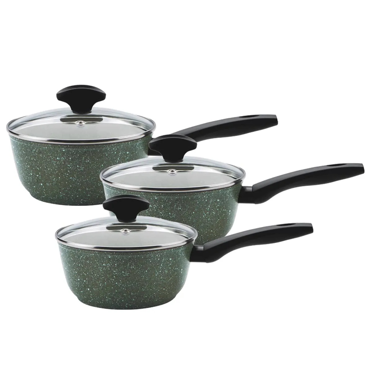 Eco Induction Saucepan & Lid Set - 3 Pieces