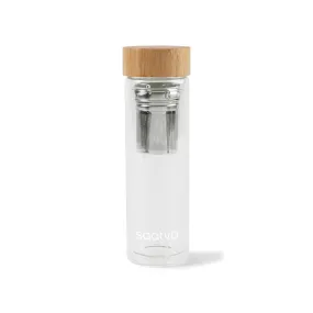 Eden Double Wall Bamboo Glass Bottle - 13.5 Oz.