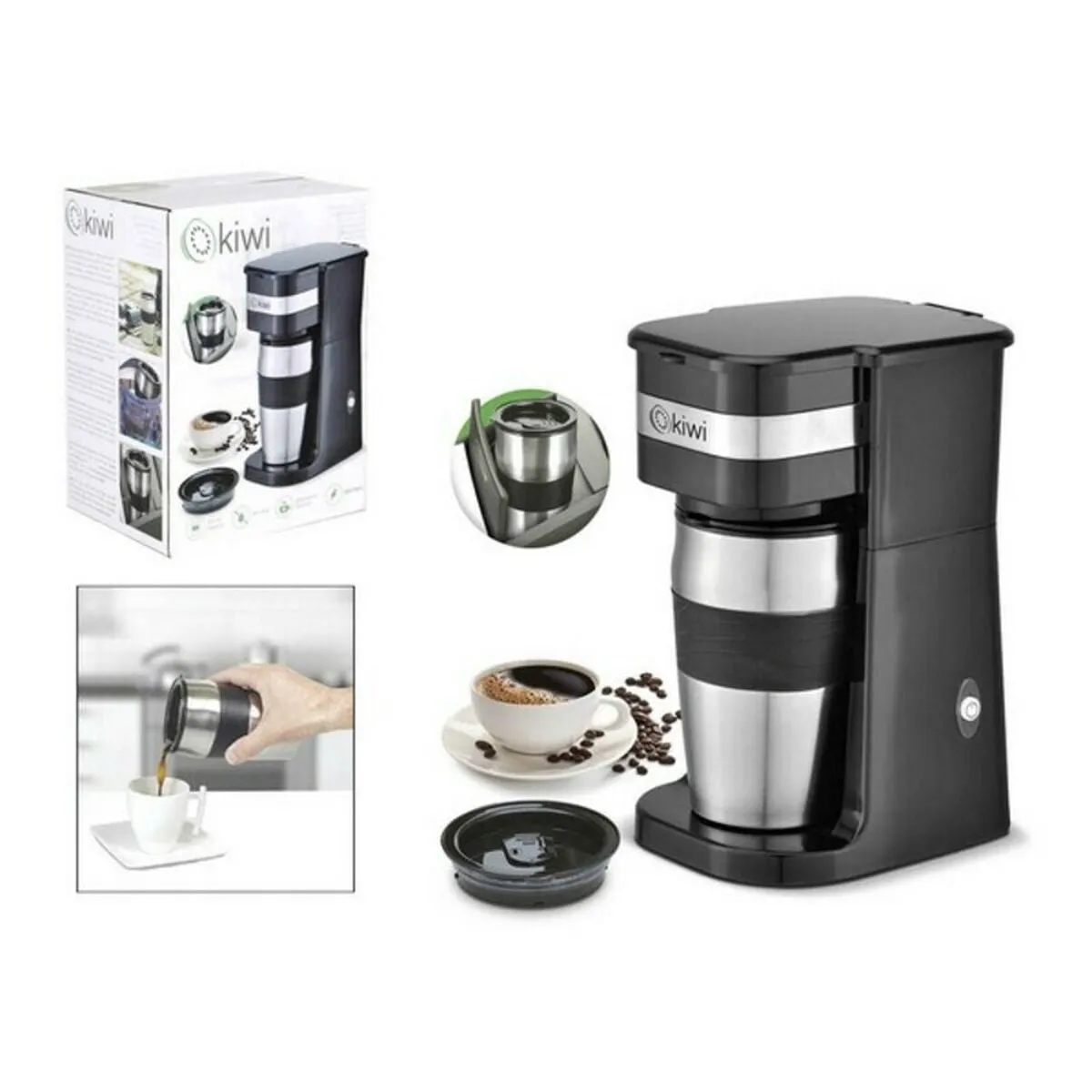 Electric Coffee-maker Kiwi KCM-7505 420 ml 750W Black