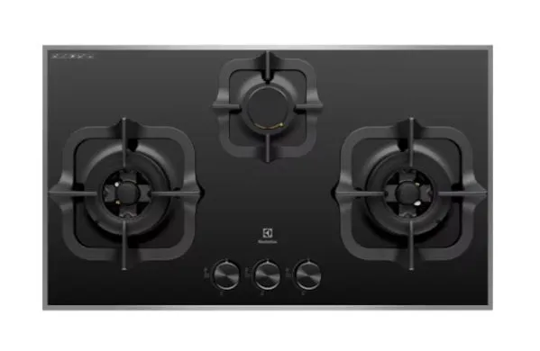 Electrolux EGT7836BEP 78cm UltimateTaste 300 Built-in Gas Hob With 3 Cooking Zones