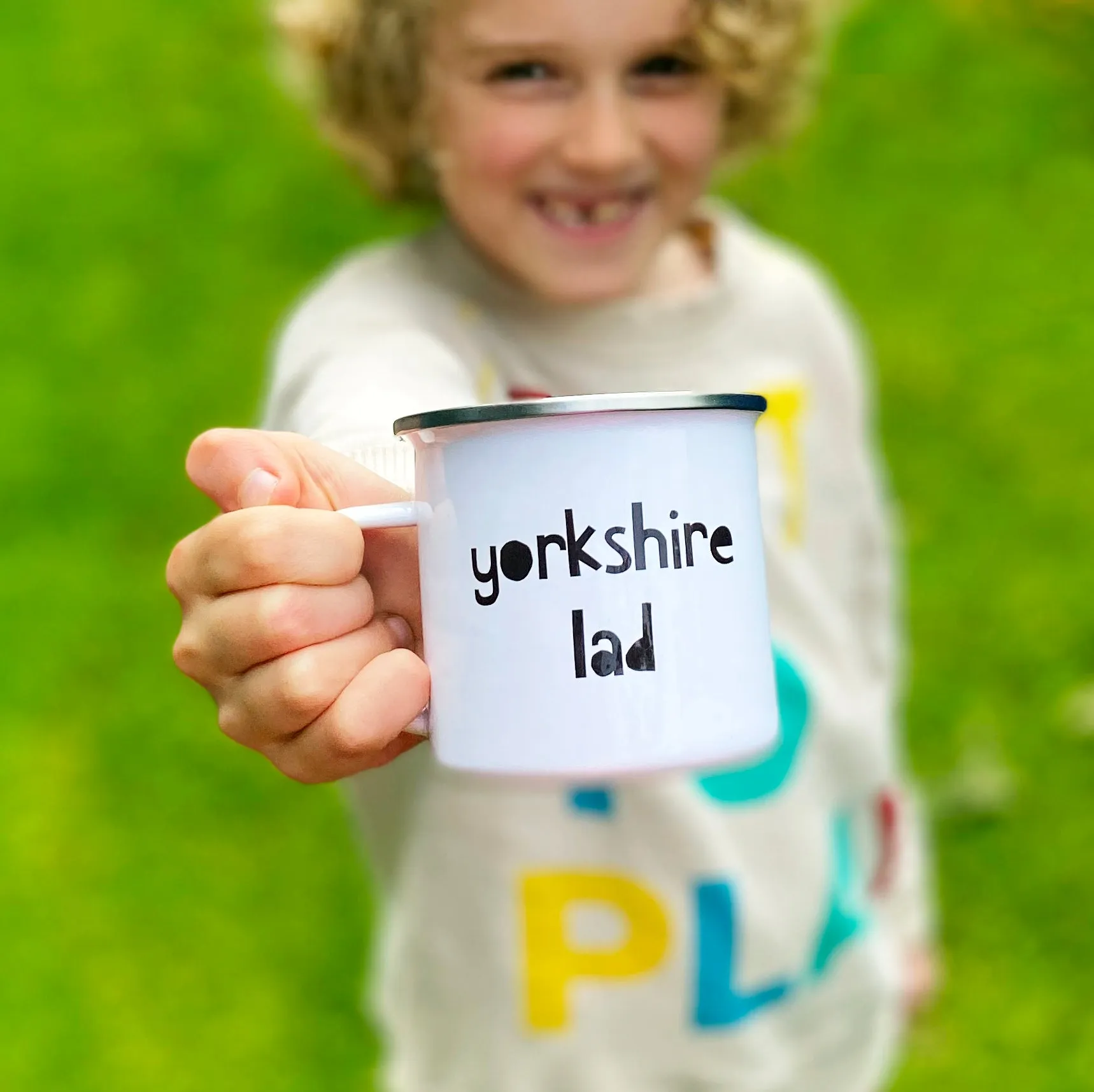 Enamel Mono Kids Mugs