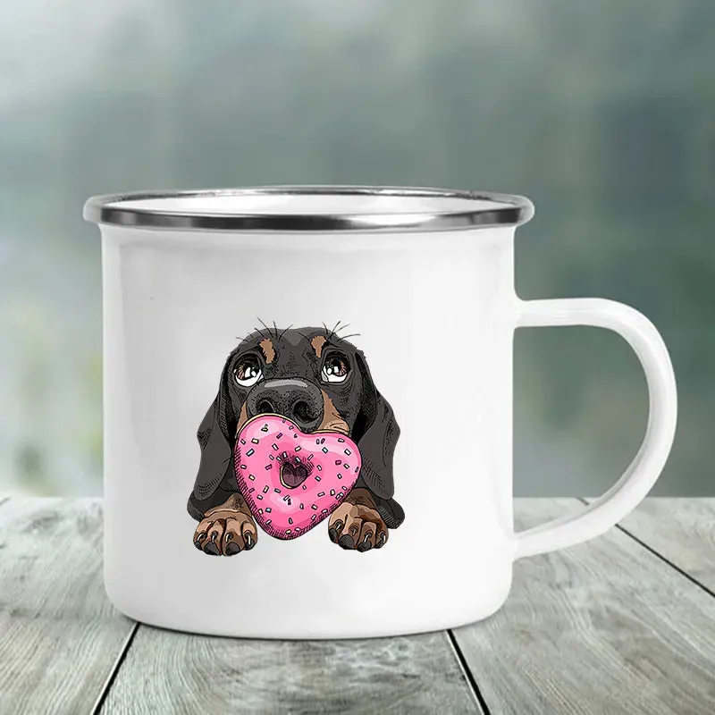 Enamel Mug 'I Love Dachshunds'