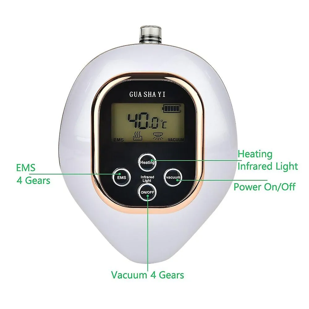 EU Plug Rechargeable Electric Cupping Machine Negative Pressur Infrared Heating Therapy Gua Sha Vacuum Cupping Massage Fa1190