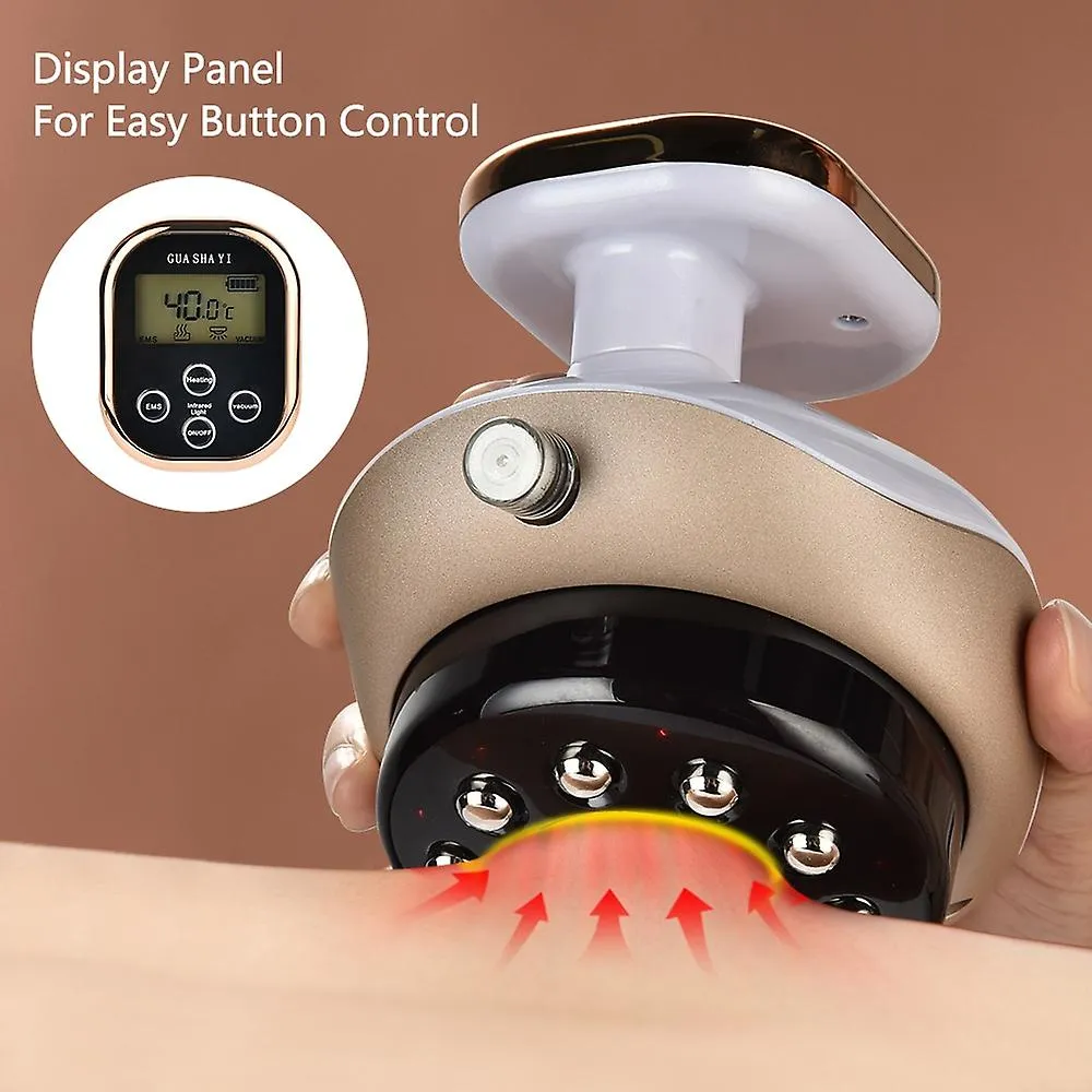 EU Plug Rechargeable Electric Cupping Machine Negative Pressur Infrared Heating Therapy Gua Sha Vacuum Cupping Massage Fa1190