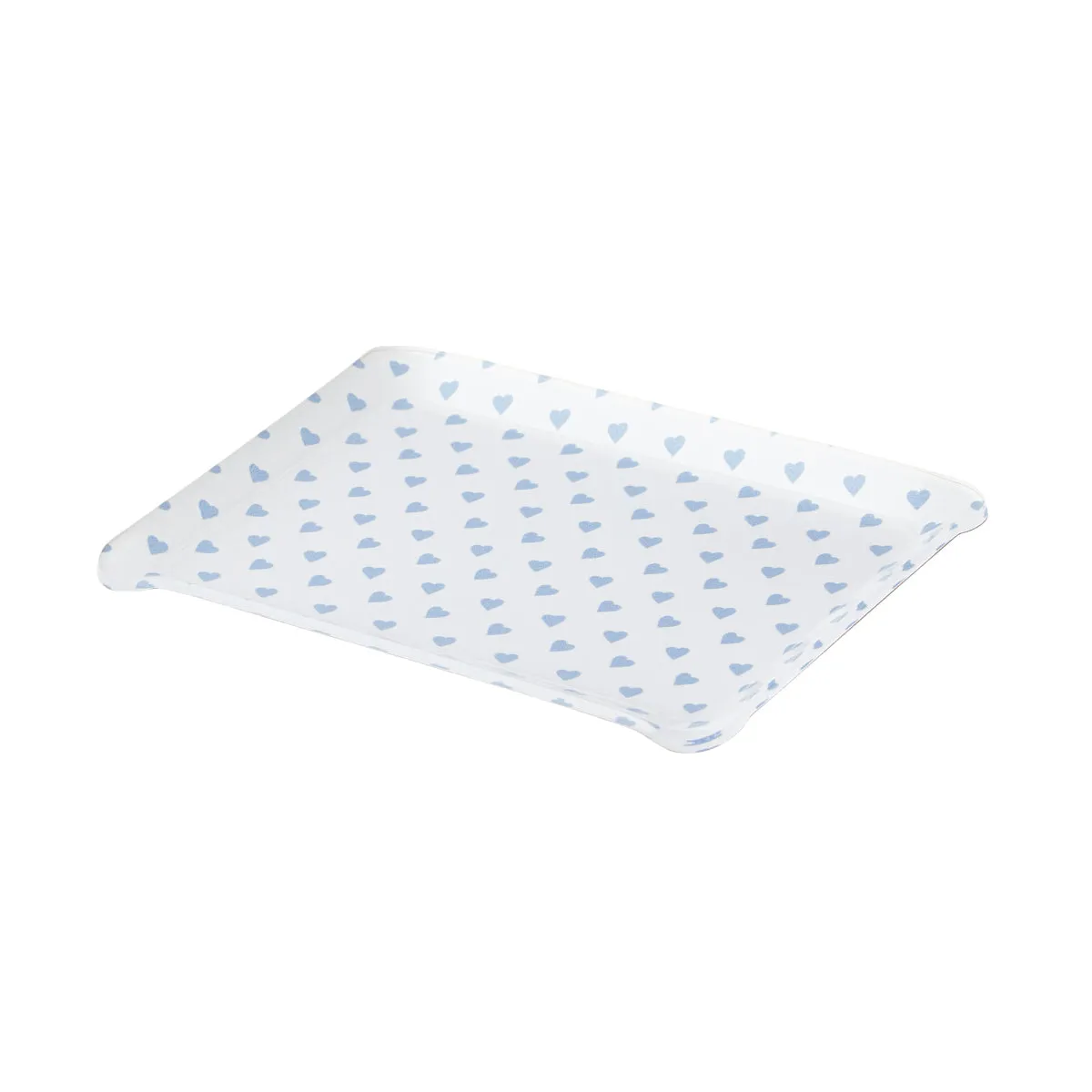 Fabric Tray Small Heart Blue