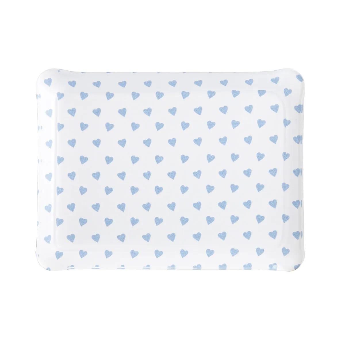 Fabric Tray Small Heart Blue