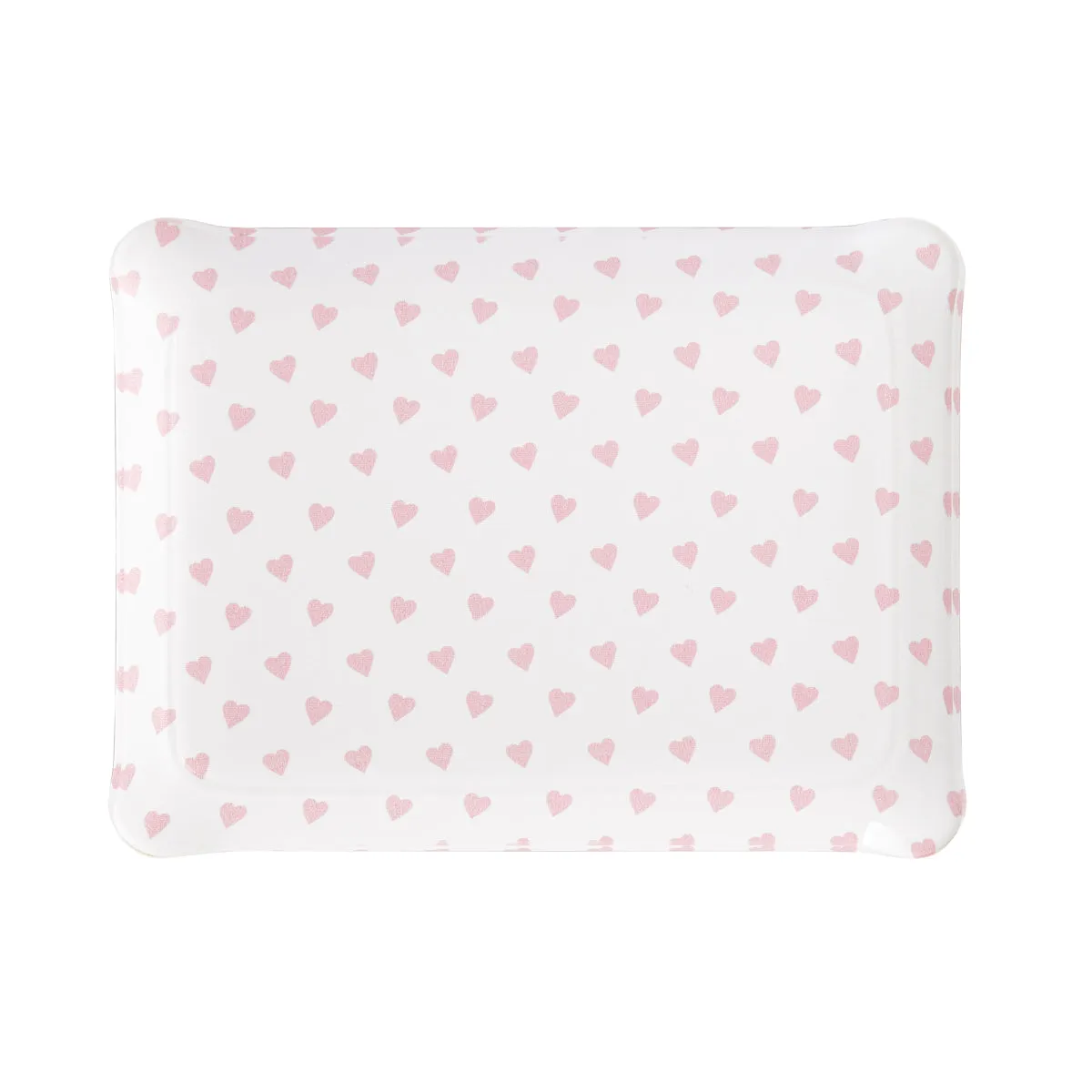 Fabric Tray Small Heart Pink