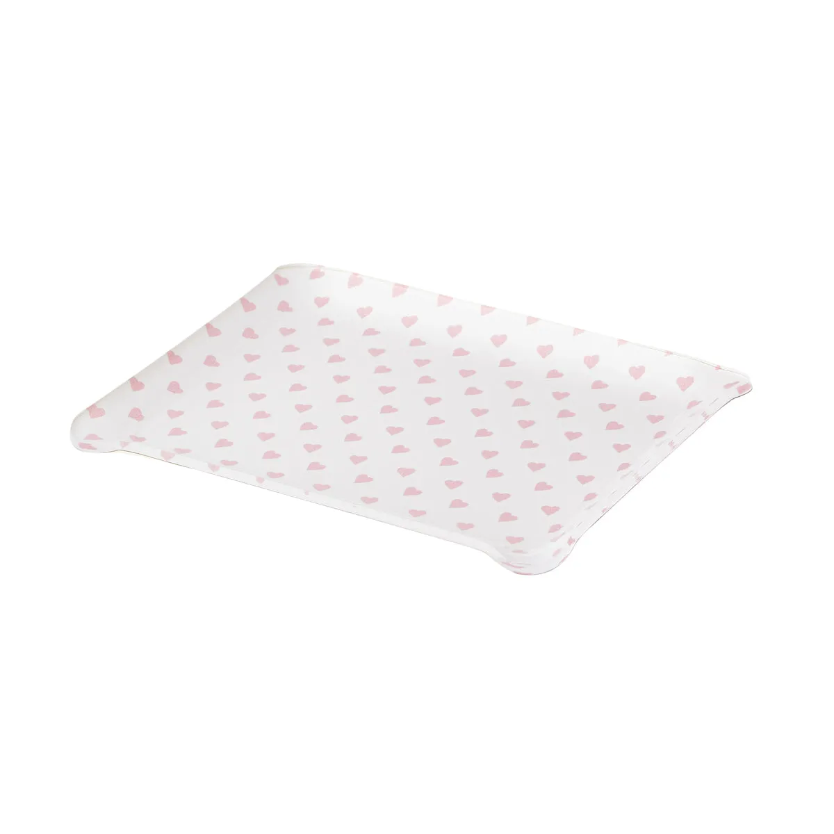 Fabric Tray Small Heart Pink