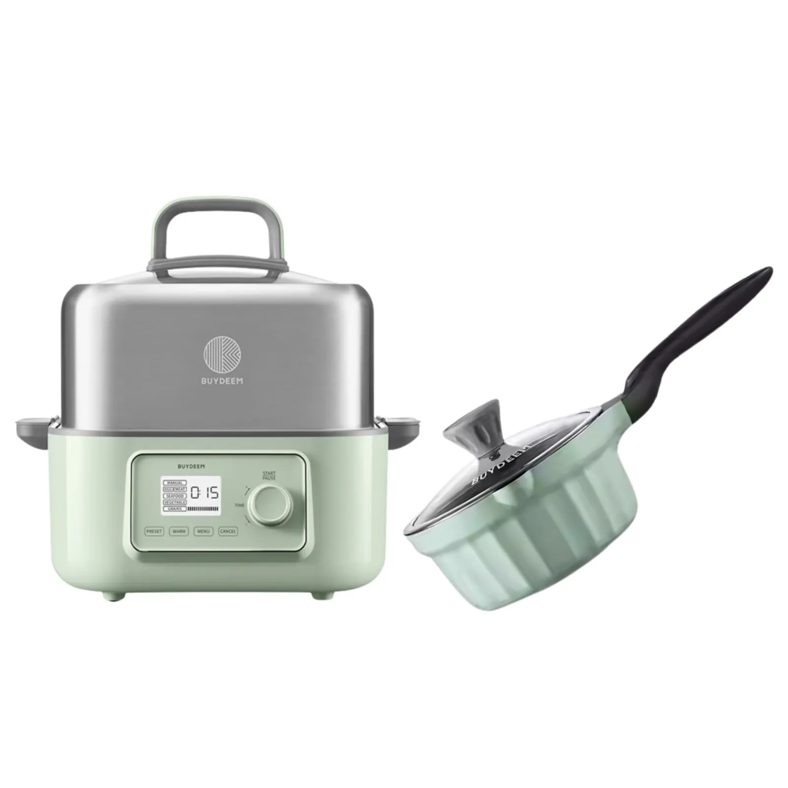 G67 Electric Food Steamer with Nonstick Saucepan- Bundle Offer