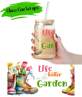 Garden Life Wrap for 16/20 oz Cups - UV DTF or Sublimation (SHIPS IN 3-7 BUS DAYS)